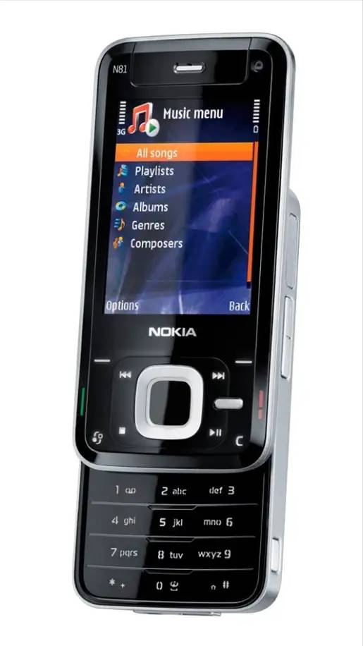 经典手机回顾：16年前诺基亚设计的巨帅滑盖手机:NOKIA N81